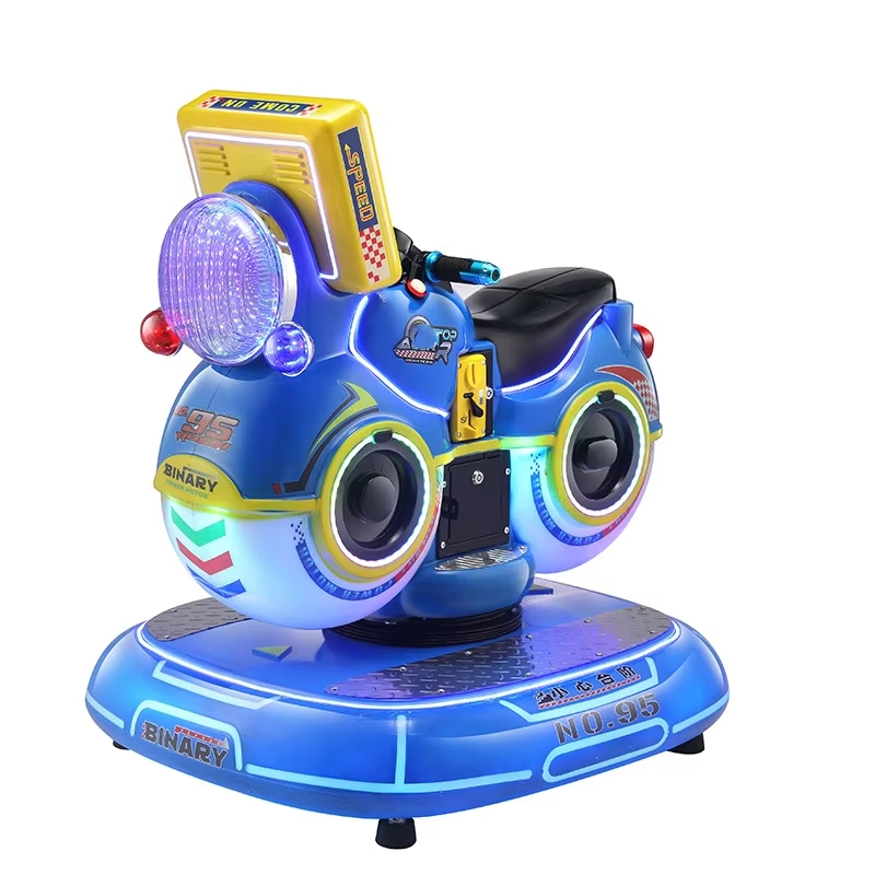 New Release Kid's Ride Motorcycle Durable Plastic Kiddie Rides with LED Screen Coin Operated Amusement Machine 220v