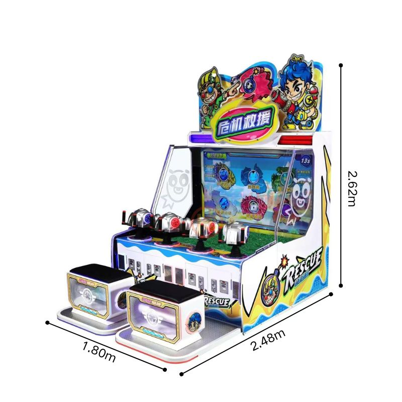 4-Player Water Shooting Simulator Popular Coin-Operated Crisis Rescue Arcade Cabinet Fun Metal Board Amusement Ticket Redemption
