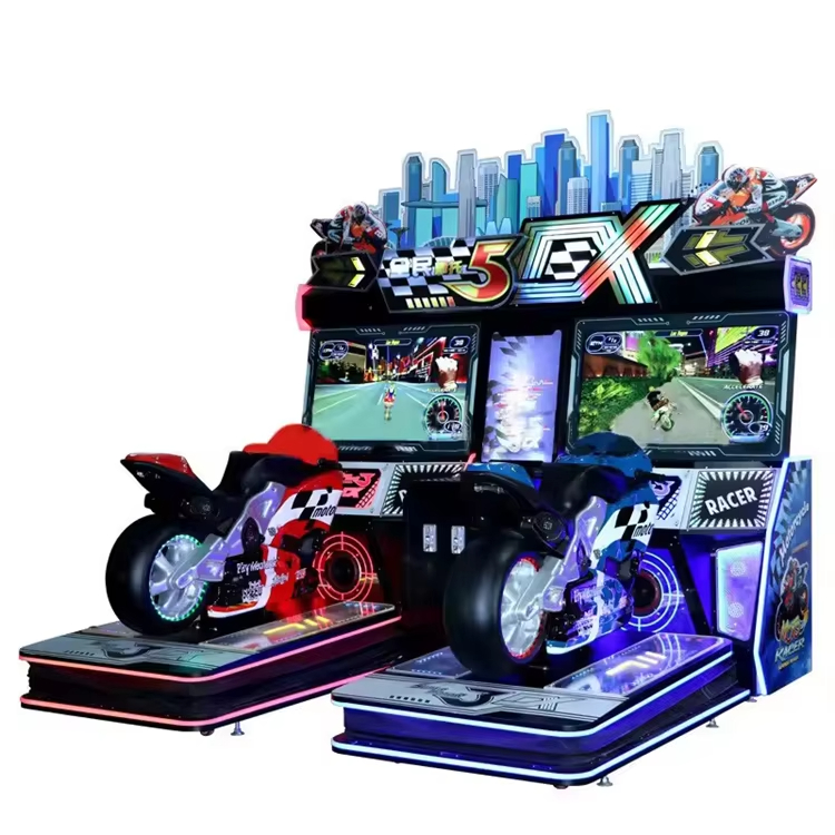 2-Seats VR 3DX Racing Arcade Game Machine 42 Inch LCD Super Motor Simulator 220V Wooden Metal Entertainment Coin Operated Games
