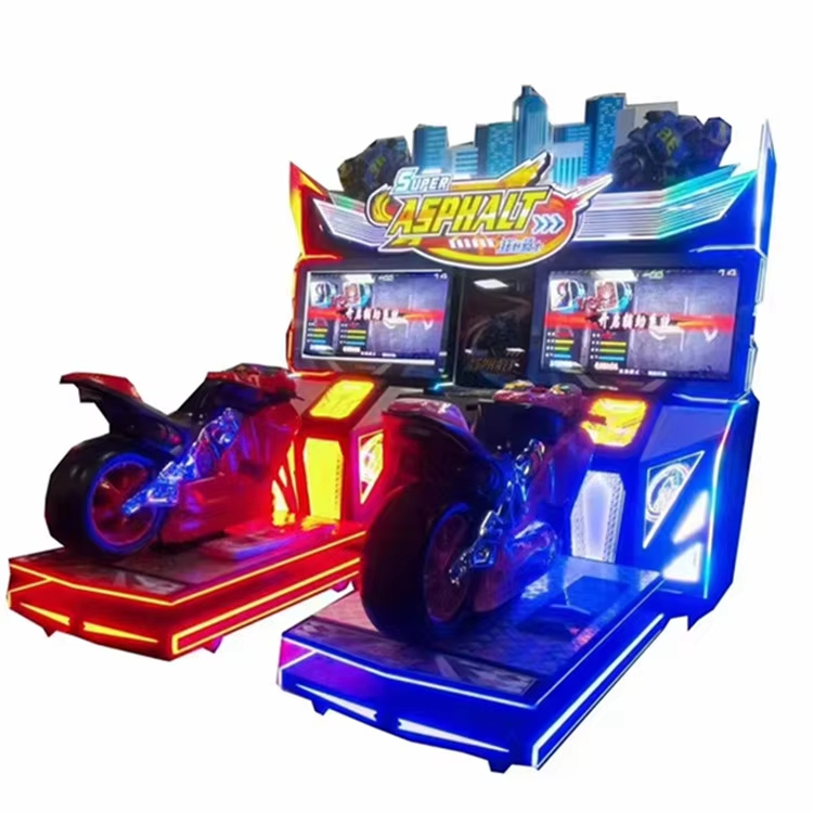 42 Coin Operated Games VR Motorbike Racing Arcade Machine 220V Family Entertainment Center Metal Wooden Material Amusement