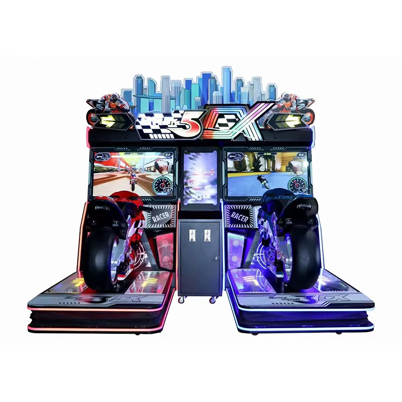 2-Seats VR 3DX Racing Arcade Game Machine 42 Inch LCD Super Motor Simulator 220V Wooden Metal Entertainment Coin Operated Games