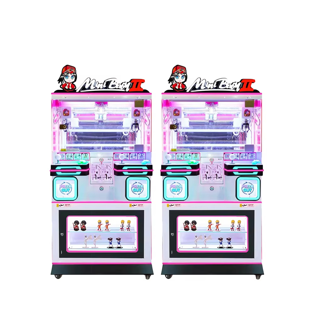 Custom 2-Player Claw Crane Machine Coin-Operated Plastic Gift Game for Kid's Play Center in Shopping Malls Boutique Style