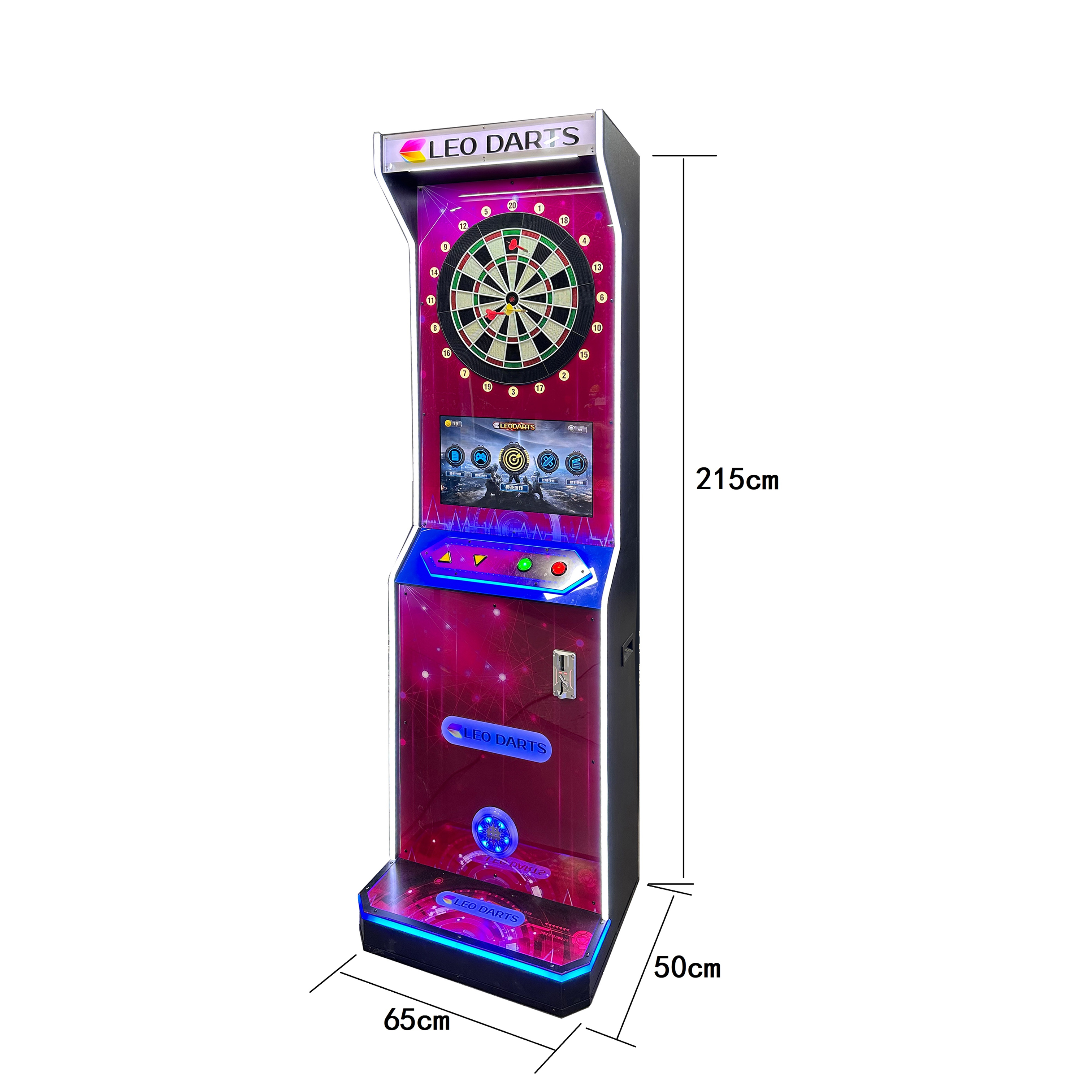 220V VDarts Android System Electronic Arcade Dart Board Multi-Game Shooting Console Coin Payment Token Coin Operated Games