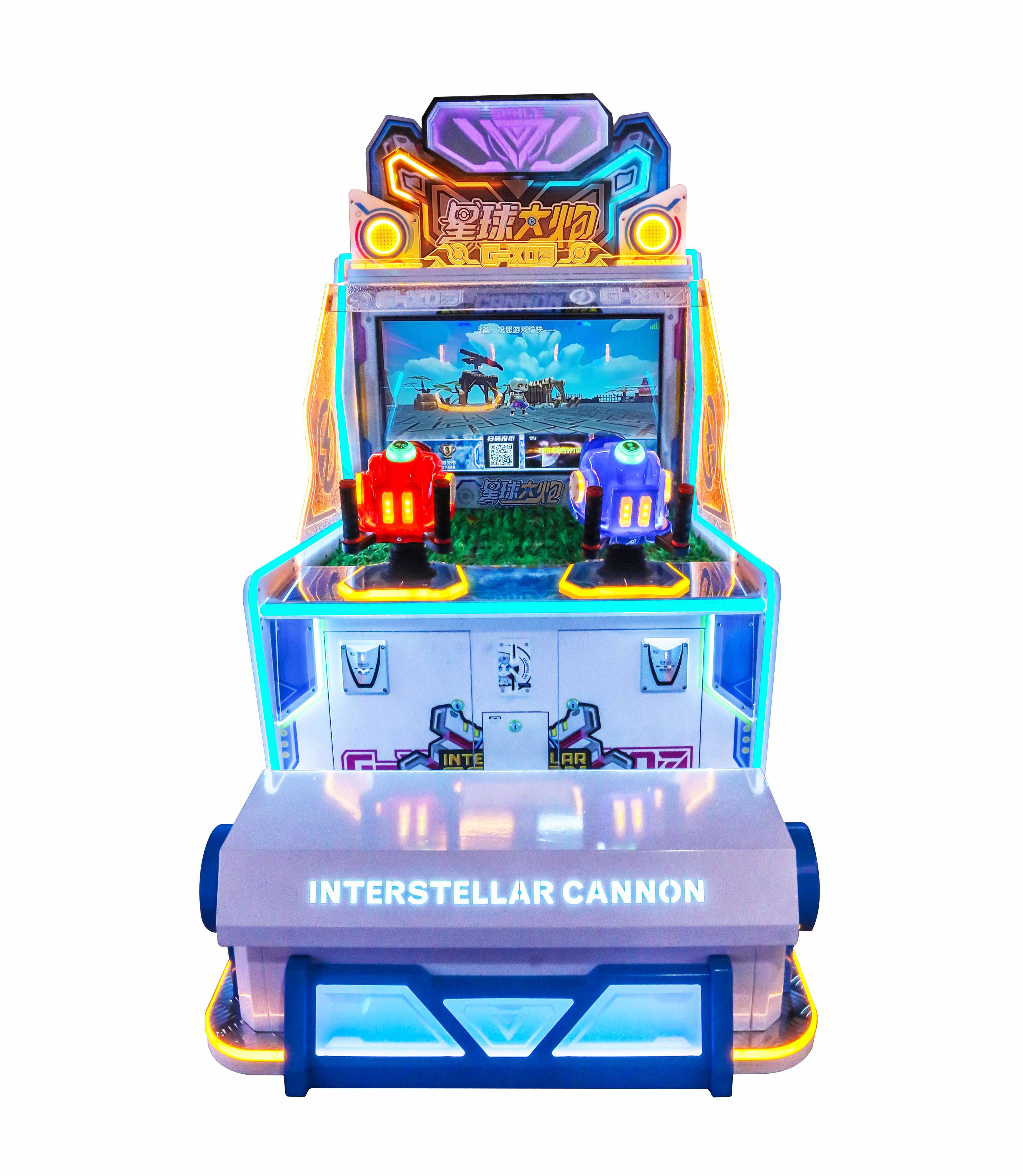 Children's Double Position Water Shooting Game Machine Coin-Operated with Wooden Material 2 Players Aged 6 Years Shopping Malls