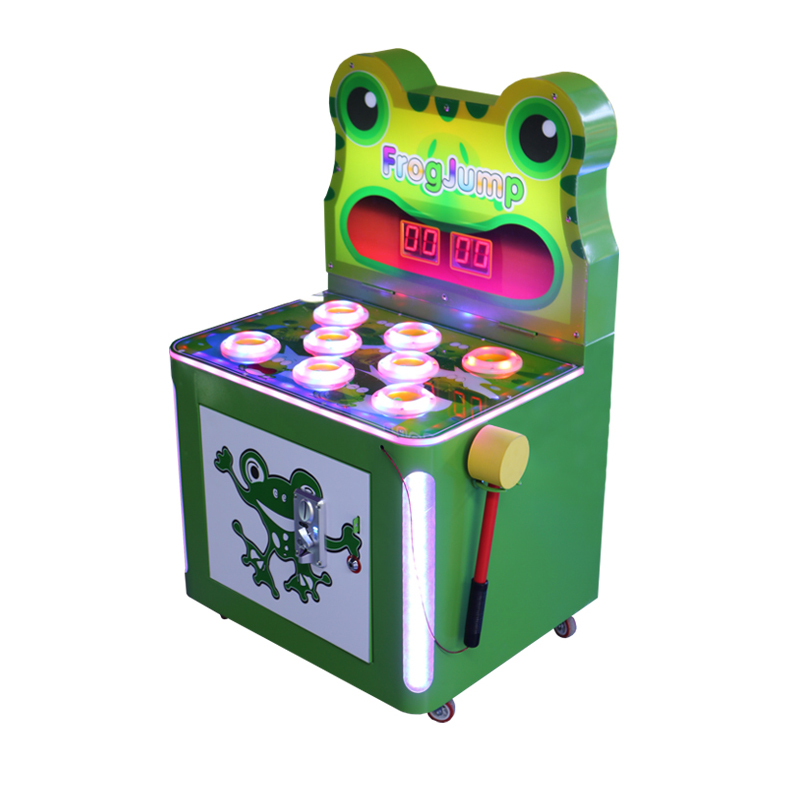 Crazy Frog High-Voltage 220v Coin Pusher Arcade Redemption Swing Machine for Kids Adults Featuring Jumping Bean Plastic Wooden