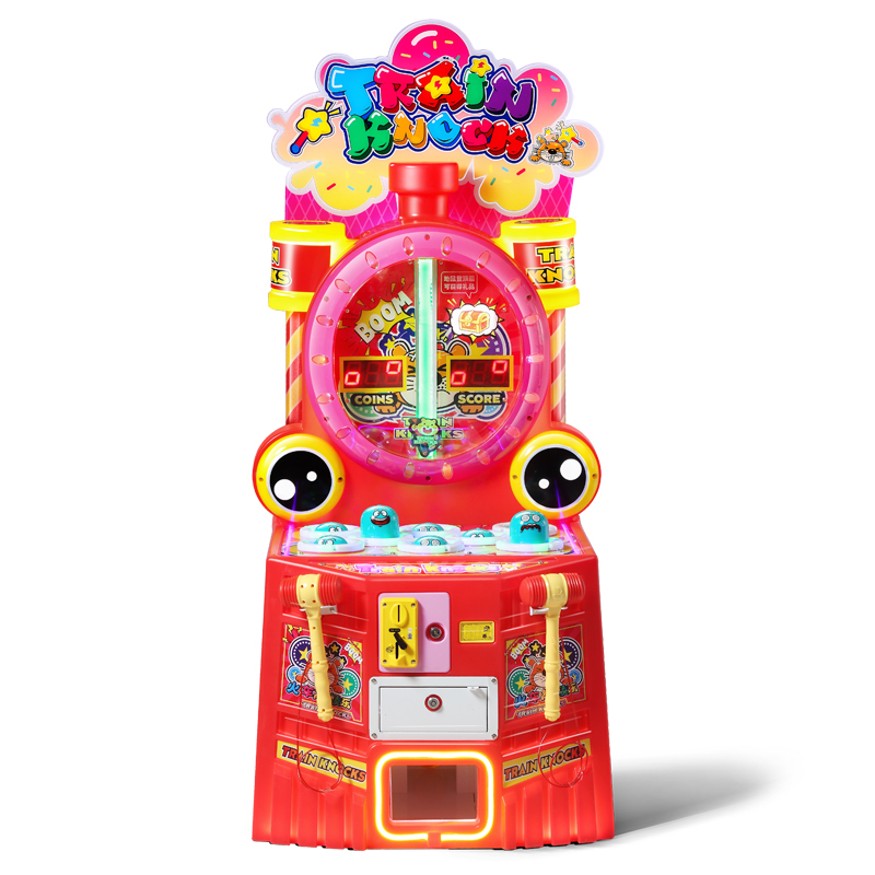 Classic Arcade Two-Person Metal Board Machine Children's Coin Operated Whack-a-Mole Joystick-Controlled Boxing Game Cabinet