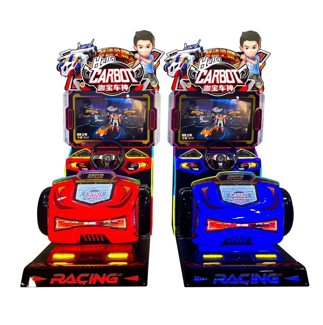 220V Digital LED Mini Arcade Machine Kid-Suitable Coin-Operated Wooden Game Board Claw Crane Racing Plush Digital Printing