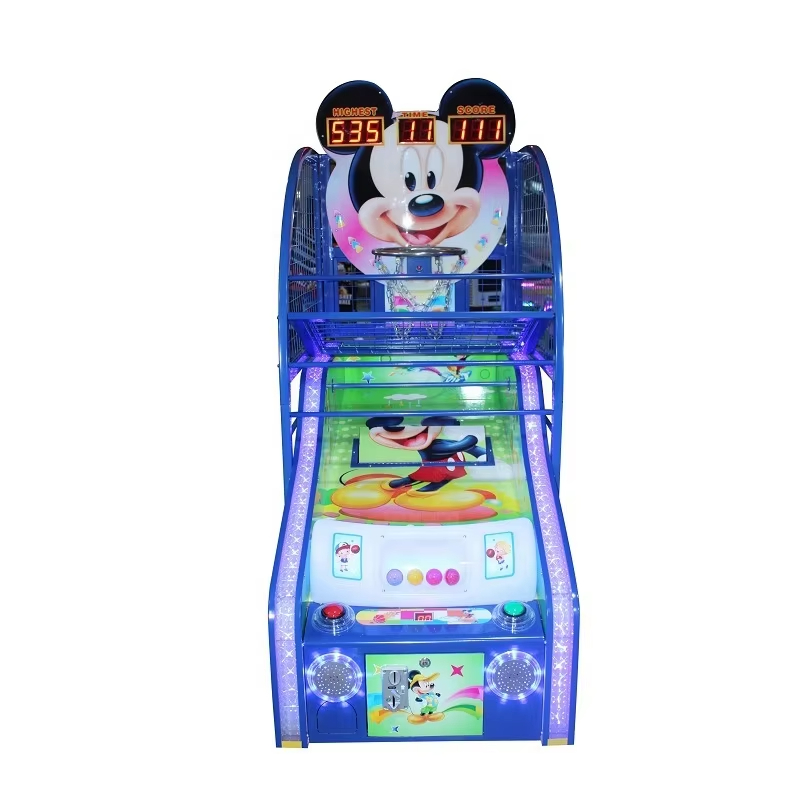 2 Player Arcade Basketball Shooting Machine 220v Coin Payment for Amusement Parks Warranty Included