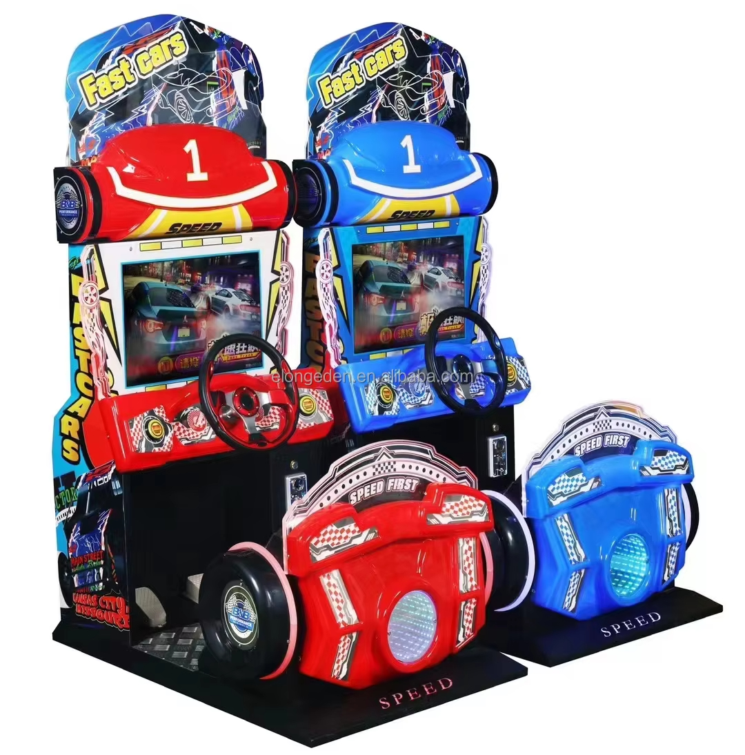 220v Kids Arcade Racing Car Simulator Coin-Operated Game Machine Metal Plastic Materials for Entertainment & Amusement