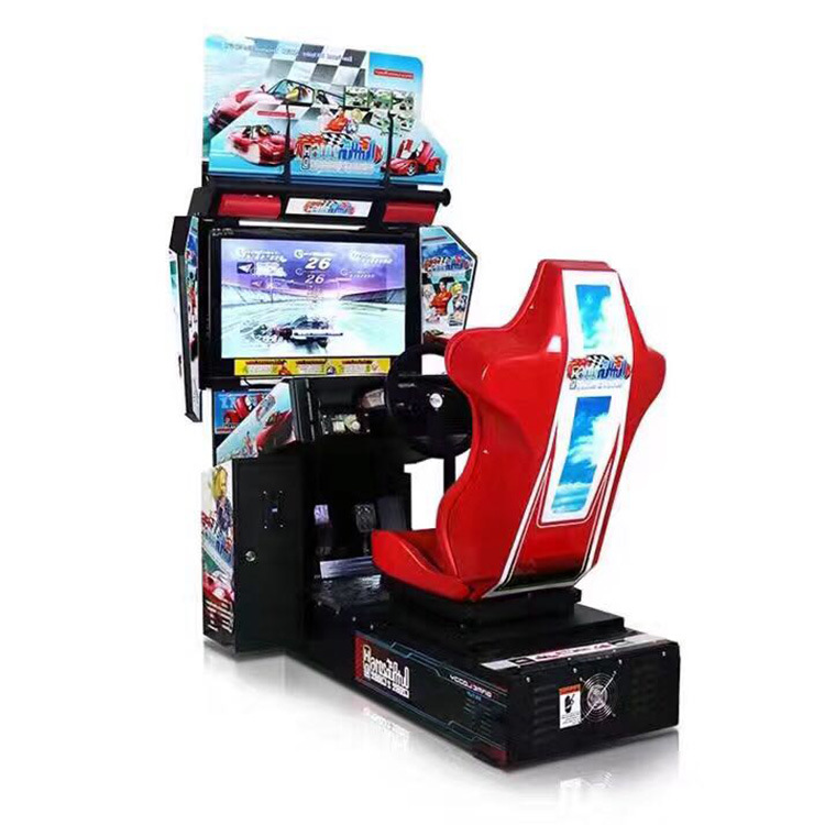 High Quality 3D Racing Simulator Rig Wooden Arcade Video Car Game Machine Coin Pusher Shopping Mall Amusement English Language